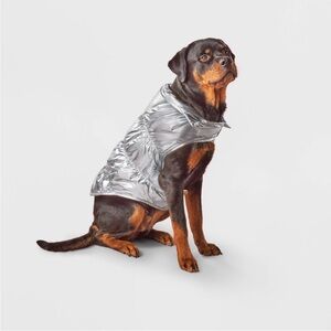 Boots & Barkley Shiny Silver Pet Coat